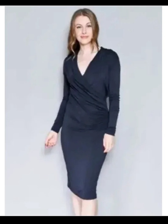 Day Birger Et Mikkelsen Dresses & Skirts - DAY Birger et Mikkelsen Wrap Effect Jersey Dress in Black size Medium